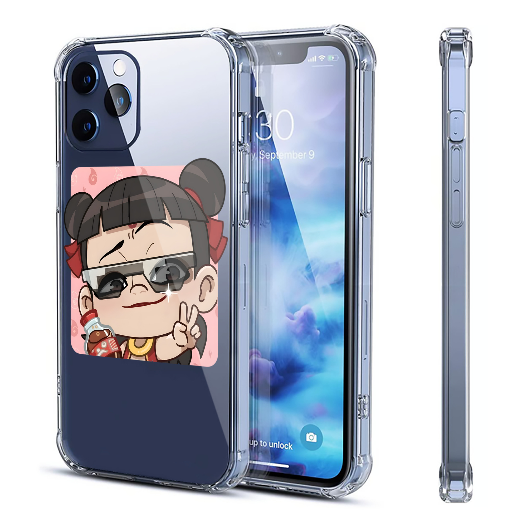 （画像用） Ne Zha 2 ナタ 魔童の大暴れ 【iPhone 12シリーズ対応】透明スマホケース（クリアソフトケース）
